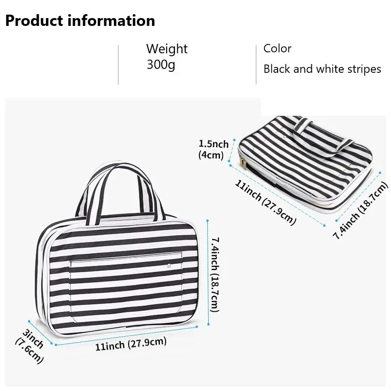 Waterproof Toiletry Bag Handheld Cosmetic Storage Toiletry Set Travel Organizer Bag With Hooks For Men And Women