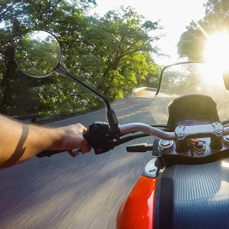 Espejos retrovisores para motocicleta, espejos de seguridad con rotación ajustable de 2 piezas, visión clara, Dirt Bikes