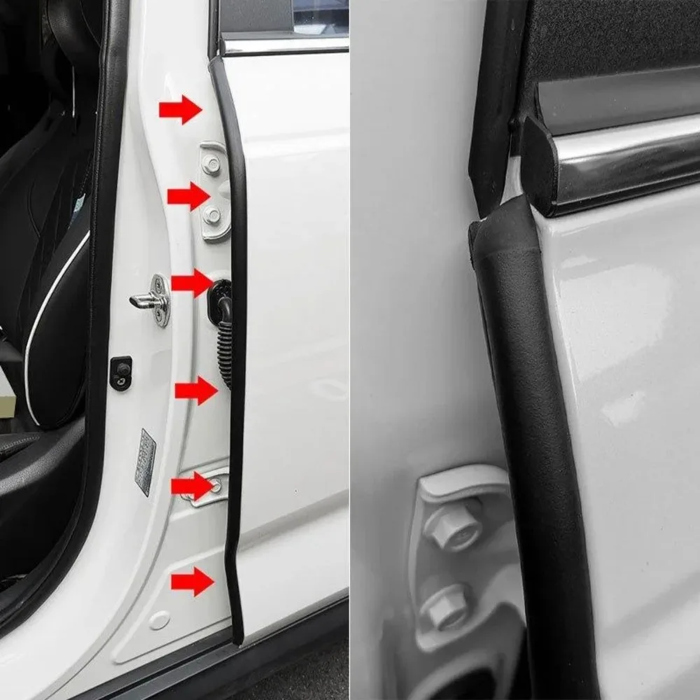 For Tesla Model 3/Y/X/S Car Door Edge Seal Strip Rubber Weatherstrip Waterproof Soundproof Auto Sealant Strip view 4