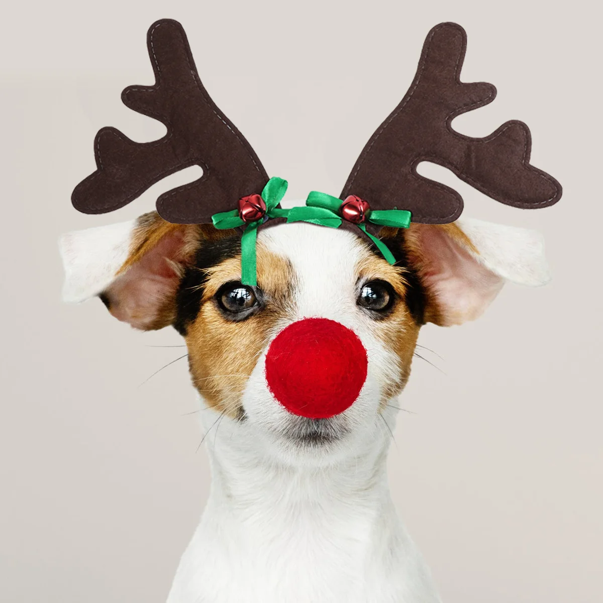 

Christmas Pet Antlers Headband Red Green Adorable Hair Hoop Adjustable for Dogs Cats Holiday Costume Christmas Pet Hair Hoop