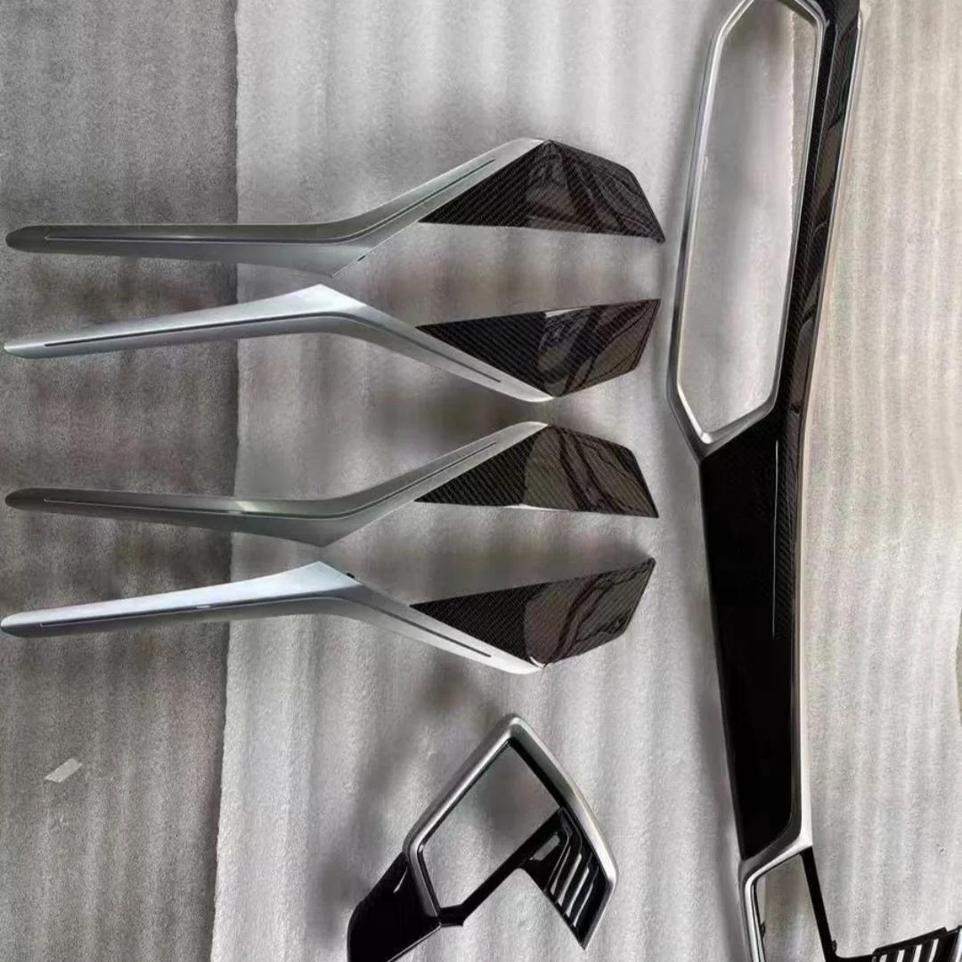 

8Pcs LHD For BMW X5 G05 X7 G07 X6 G06 Real Carbon Fiber Car Interior Dashboard Panel Center Console Gear Shift Trim Replacement