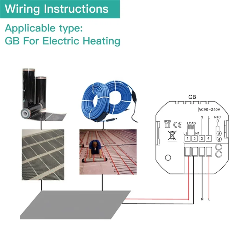 Controlador de temperatura del termostato inteligente Wifi para Google Home, Alexa-TCES