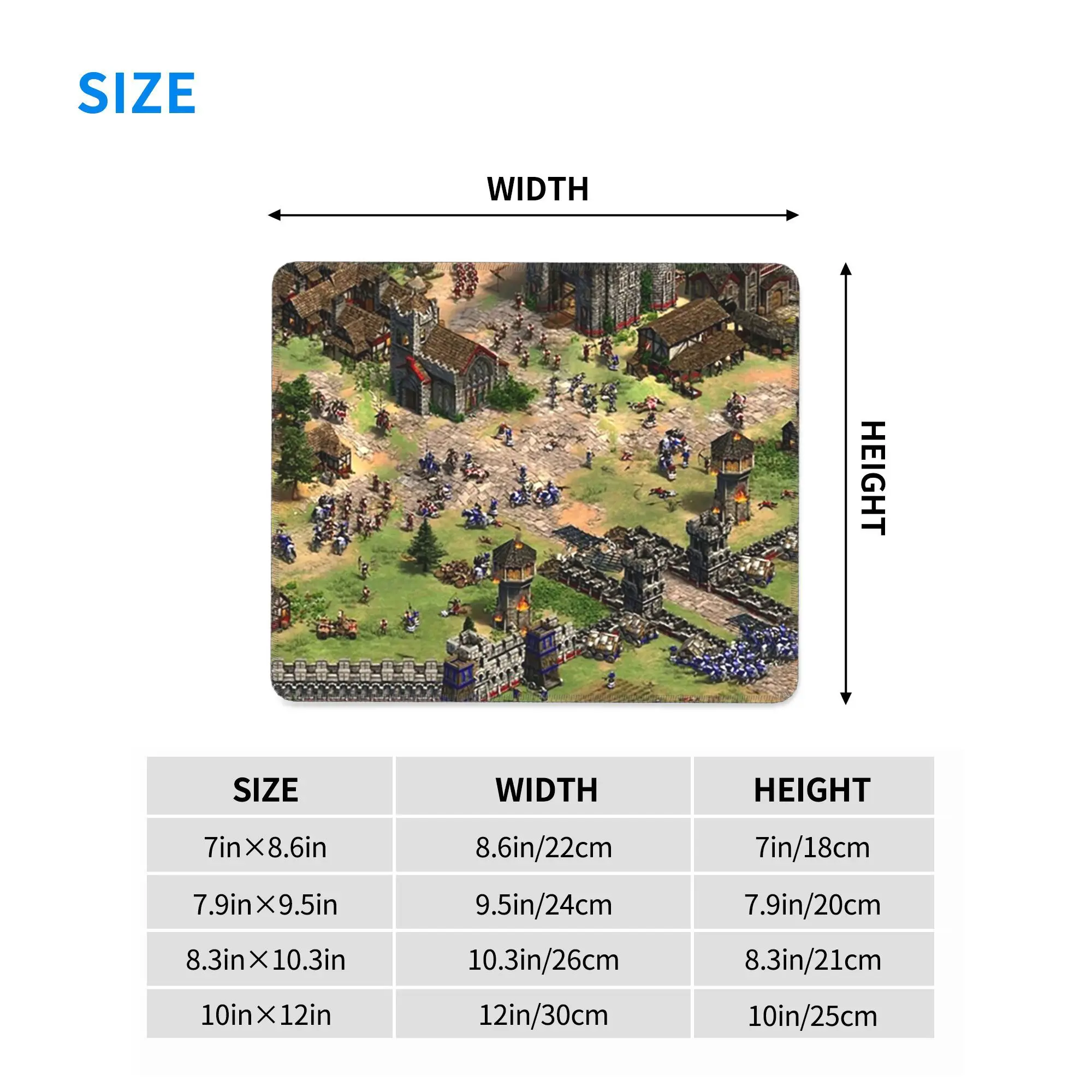Age of Empires 2 Epic Battle Mouse Pad Computer Keyboard Mouse Mat Gamer PC Laptop Desk Mat Office Accessories Table Mats