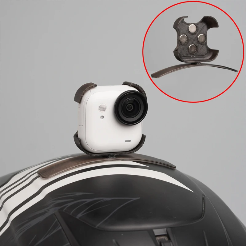1PCS For Insta360 Go Ulra Magnetic Helmet Mount Action Camera Vertical/Horizontal Shooting Adapter Bracket Accessory for Riding​