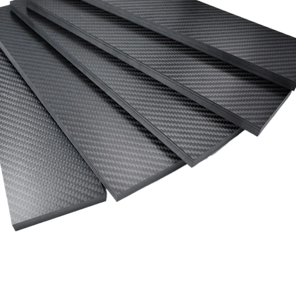 1pcs 100mmx250mm 3K High Hardness Carbon Fiber Sheets 100% Pure Carbon Panel Board 0.5-5mm Thickness Carbon Fiber Model Material