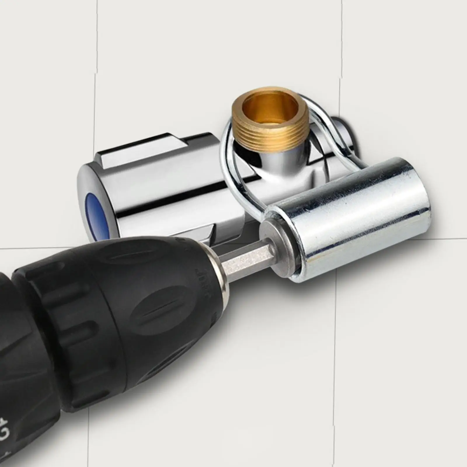 Plumber Wrench Angle Stop Valve Key Compact Steel Tool for Tight Space Faucet Repair Bathroom Kitchen