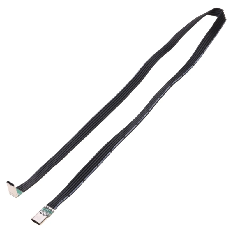 كابل شحن سريع من النوع C ذكر إلى أنثى يدعم 2A كابل طاقة ينحني رأس مستقيم 20 واط قوي 480 ميجابت في الثانية دروبشيب