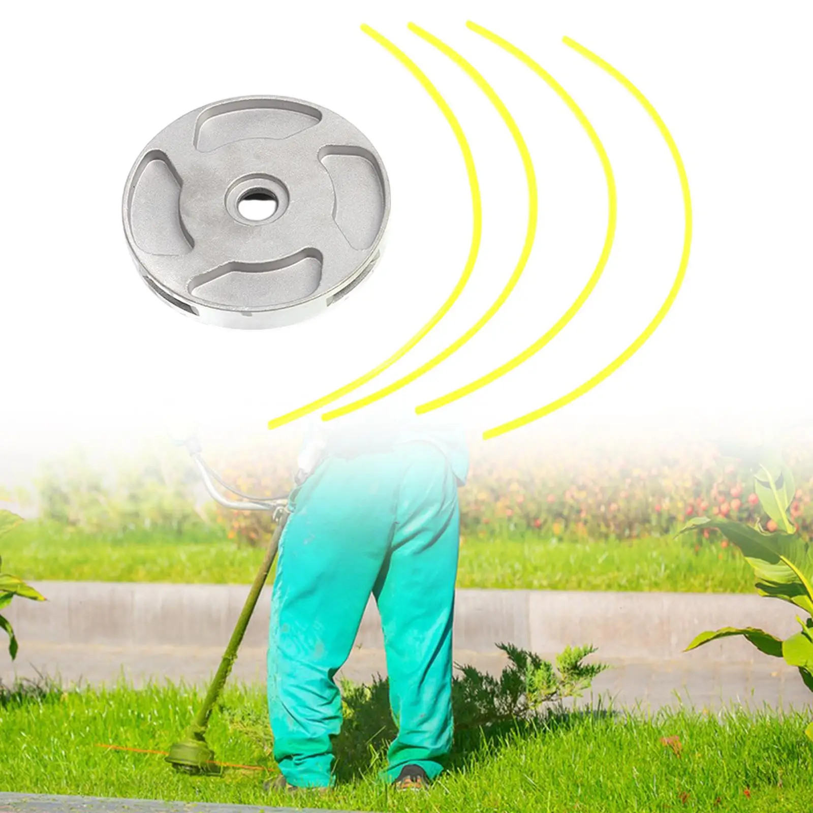 

Головка триммера из алюминиевого сплава, аксессуар из алюминиевого сплава, триммерная головка для газона, ловкость газона, сельскохозяйственные патио, растения