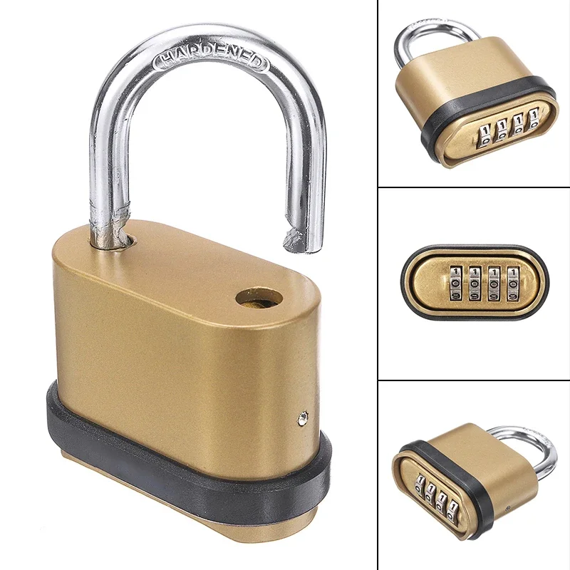 

Weatherproof Security Four-digit Number Code Password Combination Zinc Alloy Lock Padlock Hardware Accessories