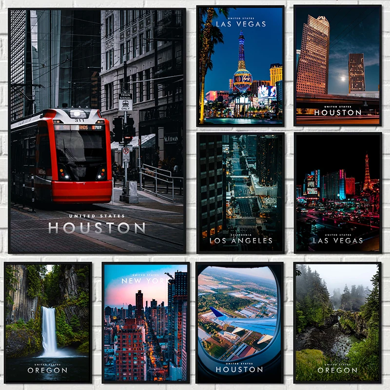 Home Decor Houston - Plakaty z krajobrazami miast USA, Houston,