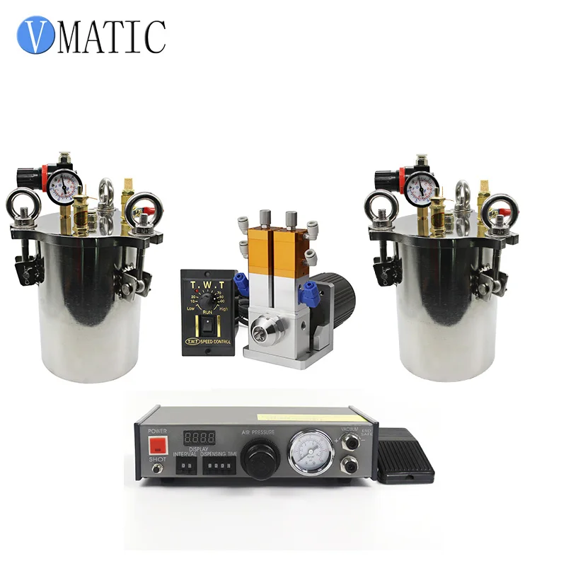 

Free Shipping Fedex Express Automatic Glue Dispensing Machine + 2 Pcs 2L Pressure Tank + Electrical Dynamic Dual Valve