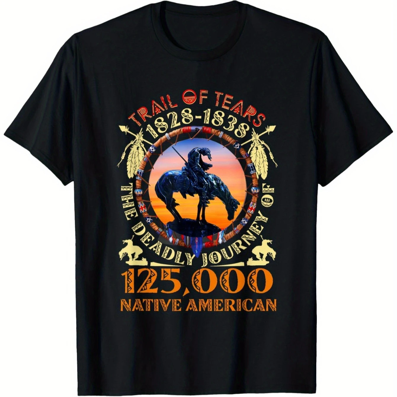 

"Trail of Tears" American Heritage Native Tribe T-Shirt 100% Cotton O-Neck Short Sleeve Summer Casual Mens T-shirt Streetwear