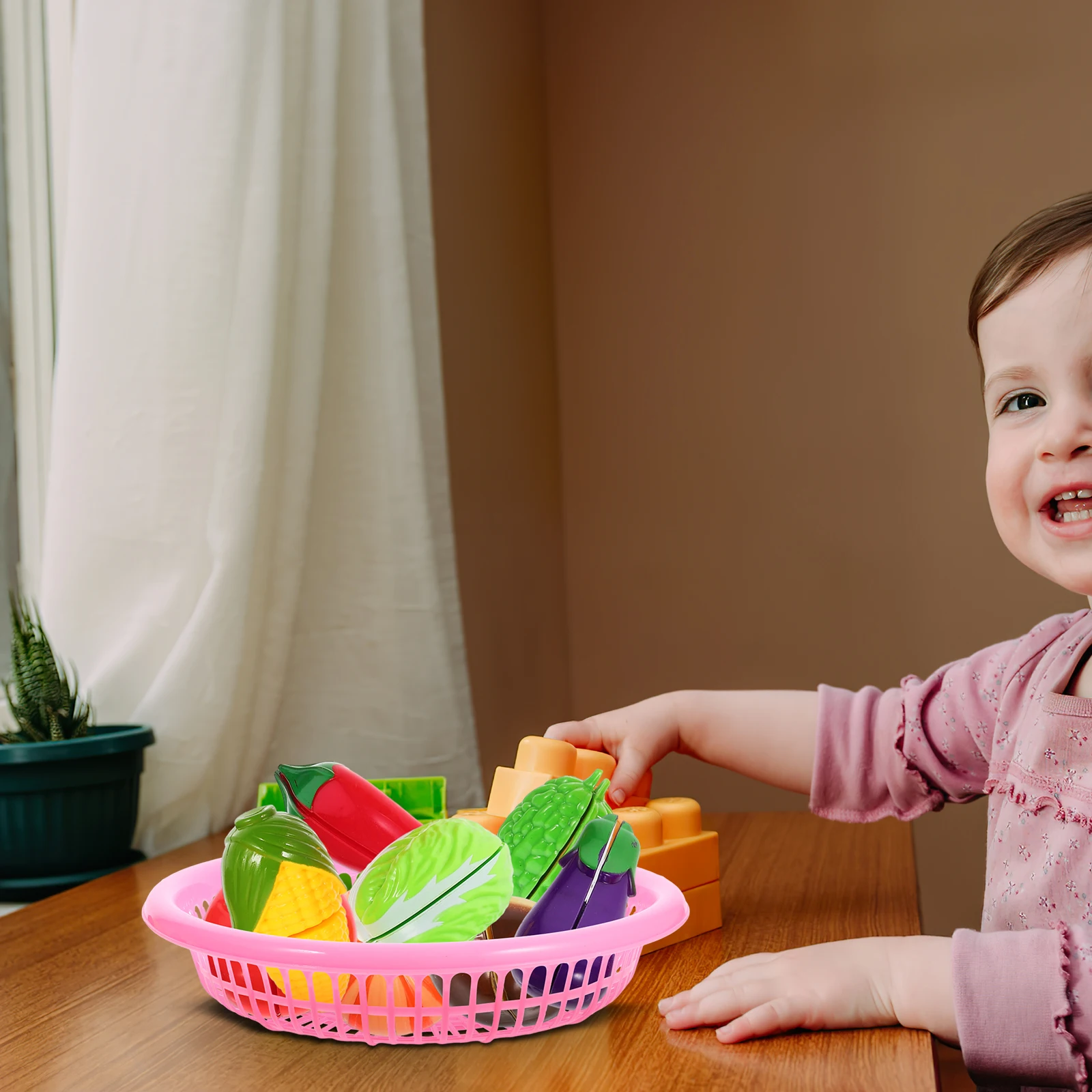 1 مجموعة 1 مجموعة قطع الخضار المطبخ محاكاة اللعب مجموعة للأطفال السلس تصميم آمن طعام صغير اللعب الخيالي هدية حفلة