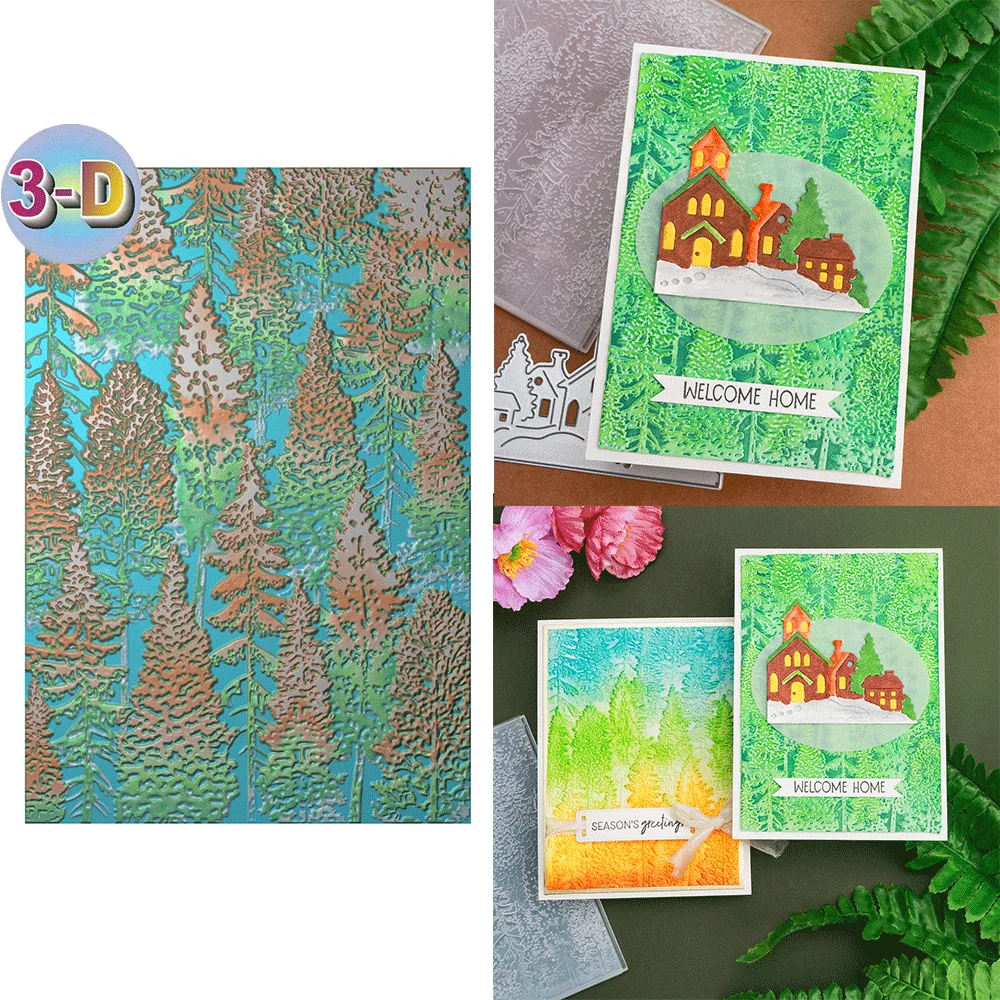 Into The Woods 3D-Prägeordner für Kartenherstellung und Scrapbooking – langlebiger Kunststoff, einfache Prägung – perfekt für DIY-Bastelprojekte