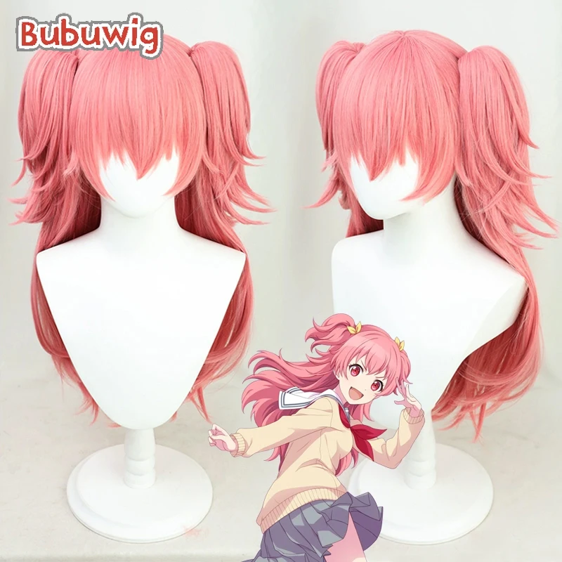 Bubuwig Synthetic Hair Momoi Airi Cosplay Wigs Project Sekai: Colorful Stage feat. 70cm Long Pink Ponytail Wig Heat Resistant