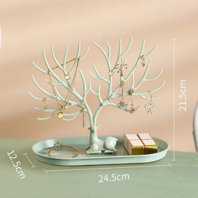 Schmuck Display Stand Tablett Baum Lagerung Racks Ohrringe Halsketten Ringe Schmuck Boxen Fall Desktop-Organizer Halter Make-Up Dekor