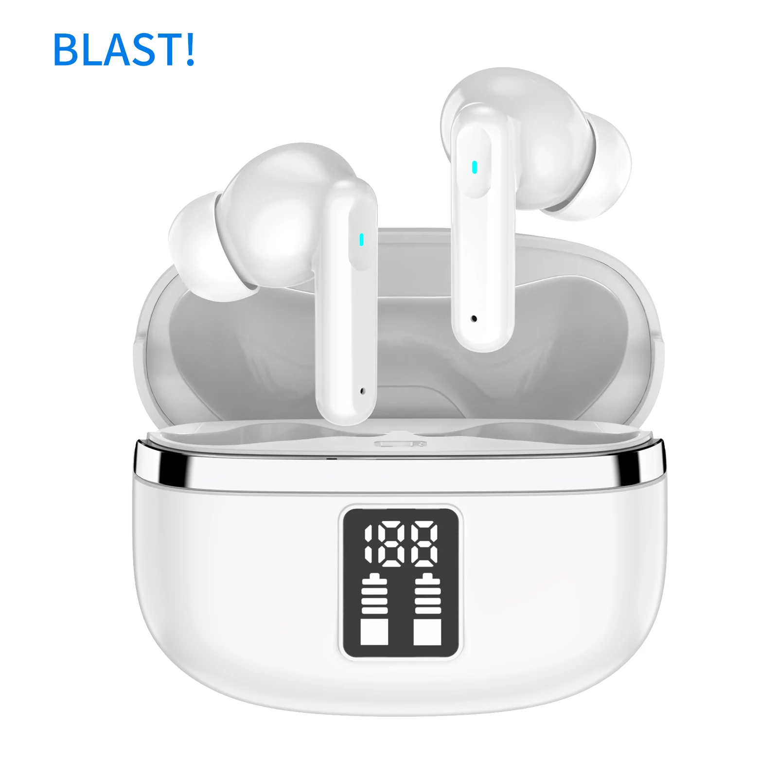 Newest BLAST! i18 Earphones TWS True Wireless Stereo Sports Bluetooth Headphones noise reduction LED Display Wireless Earbuds