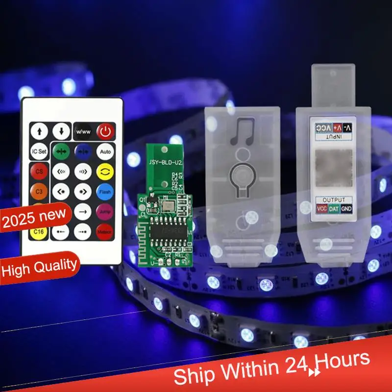 ~【A48T HOT】Music LED Controller Colorful Leather Light String Controller 24 Keys Versatile & Efficient