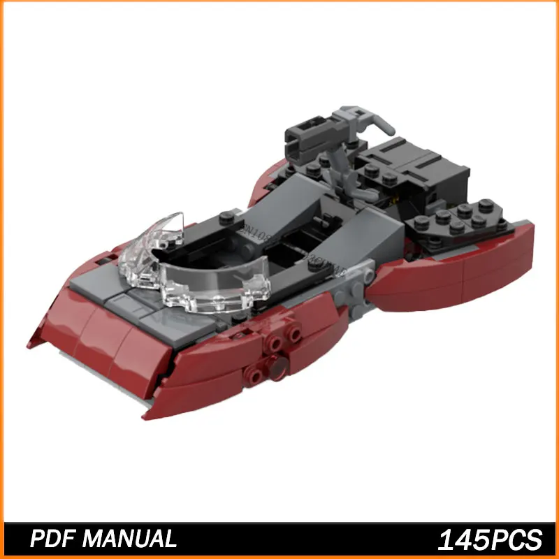 MOC Bouwsteen Space Wars Serie Rood Ruimteschip Ruimte Ruimtevaartuig Creativiteit Onderwijs Puzzel Speelgoed Juguetes Kerstcadeaus 145PCS