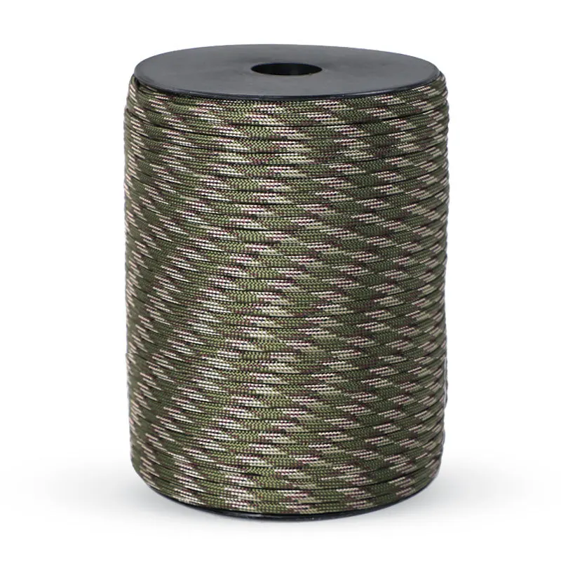 NONE 9 Kern 650lb Paracord 100 m Durchmesser 4 mm Militär Standard Fallschirmseil Zelt Lanyard Zubehör für Überlebensarmband DIY Herstellung 7