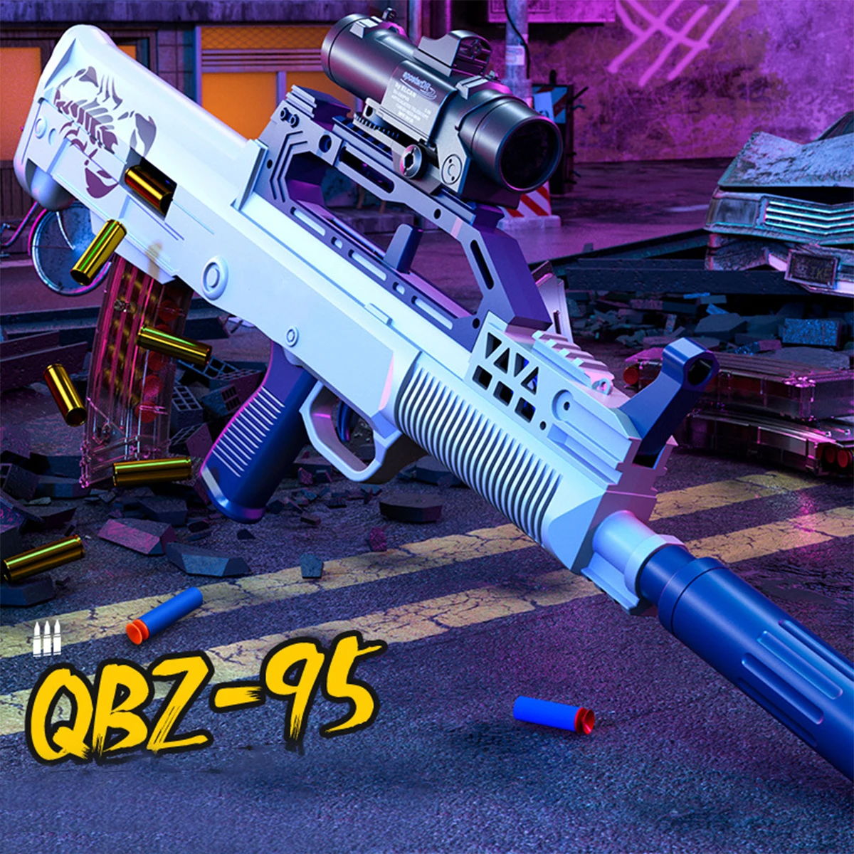 

QBZ-95 Toy Assault Rifle Manual Bolt Ejection Soft Bullet Gun Adult Boy Submachine Gun Outdoor Shooting Game Toy