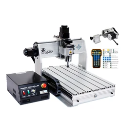 DIY CNC 3060 3040 3020 4020 6020 5axis 4axis 3axis Wood Engraving Machine 400W USB Milling Lathe Metal Router Aluminum Frame