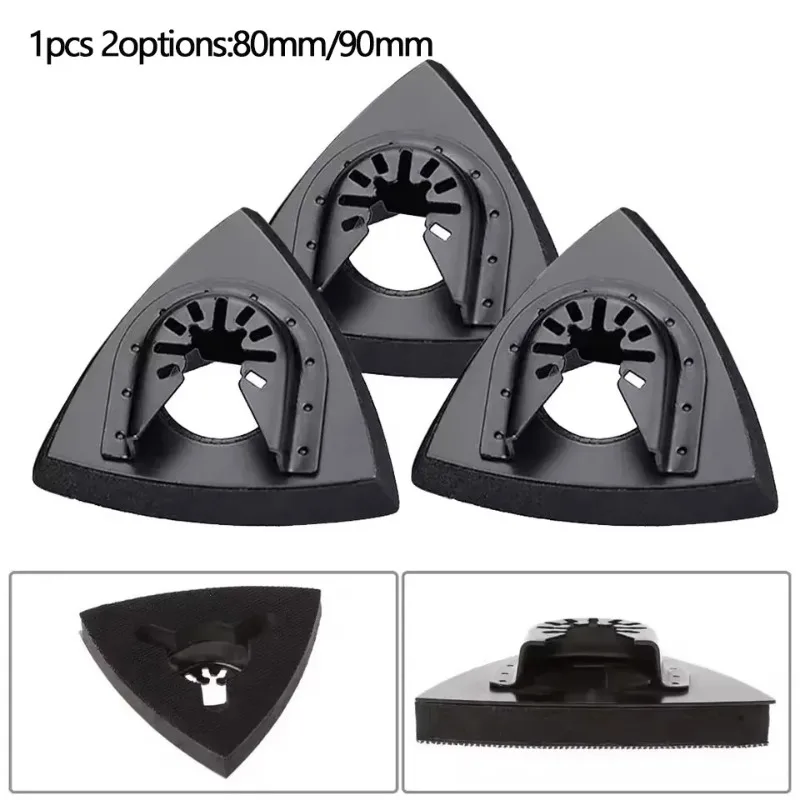 

5PCS Oscillating Tool Sanding Pad 80mm/90mm Triangular Quick Release for Multi Tool Accessories