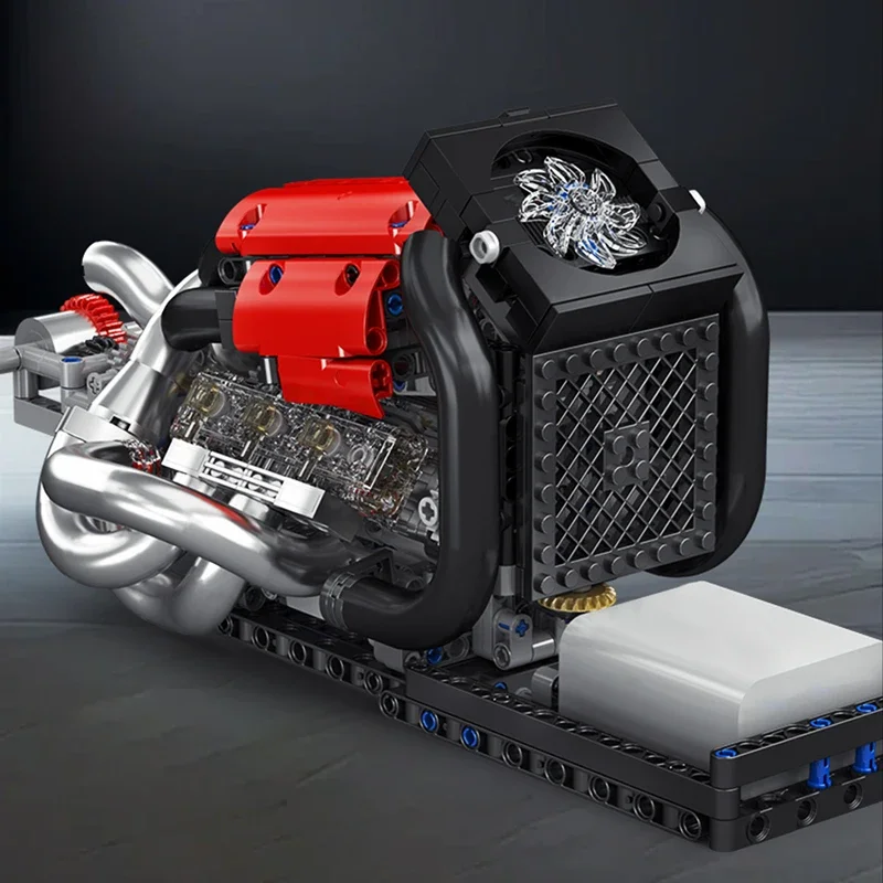 Mould King 10188 Technische motorisierte STR13 Formel-1-Motorbausteine Sport-Rennwagen-Motor-Vogelspielzeug-Set für Erwachsene