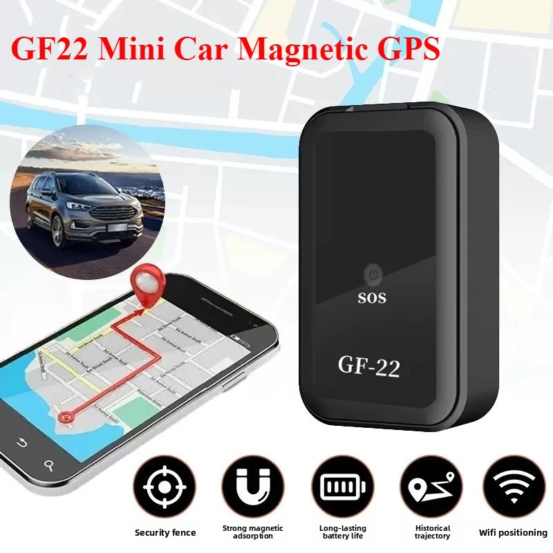 GF22 Mini Car Magnetic GPS Device Tracker Real Time  Anti-Loss Location Tractor Precise SlMMessage Positioner SOS Alarm Device