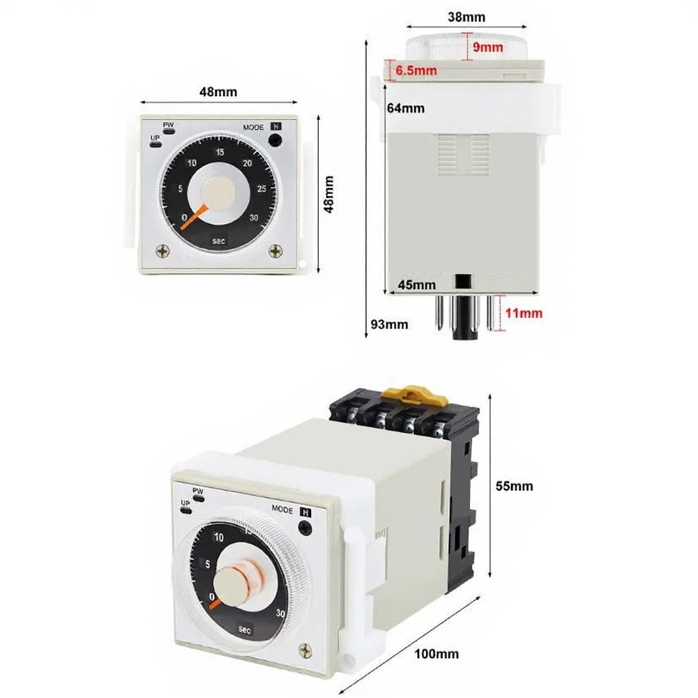 H3BA-N8H Mechanical Pointer Type Timer Relay for Delayed Activation in For electrical Control and Automation Projects