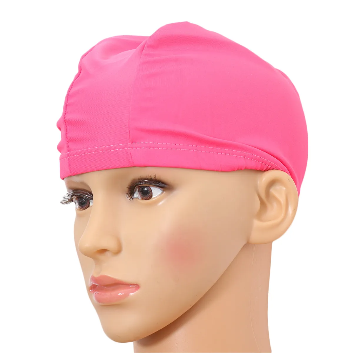2 Pack Swimming Caps Stretchable Polyester Lightweight Comfortable Swim Hats for Adults Long Hair