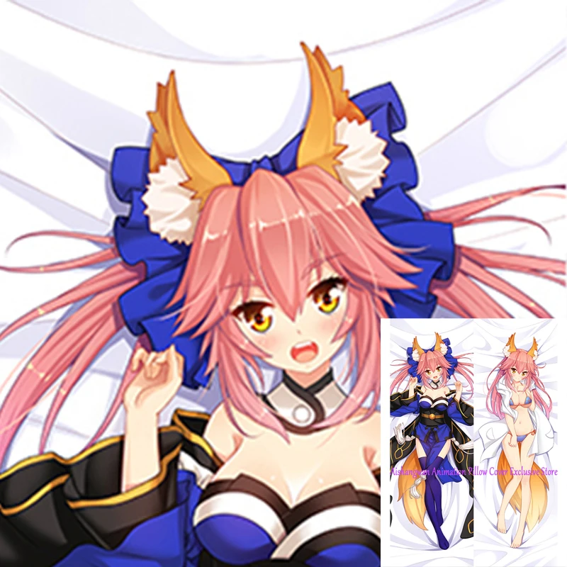

Dakimakura Anime Pillow Cover Tamamo no Mae Double Sided Print 2Way Bedding Festival Gifts Gifts