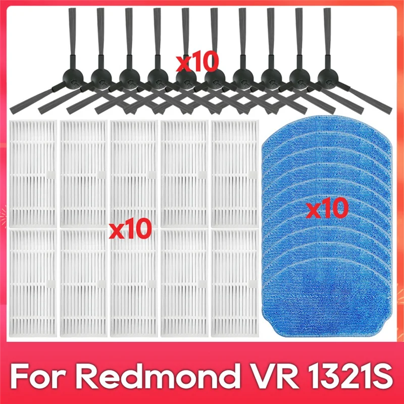 

T99C-For Redmond VR 1321S Side Brush Hepa Filter Mop Cloths Rag Robot Vacuum Cleaner Accessory Part