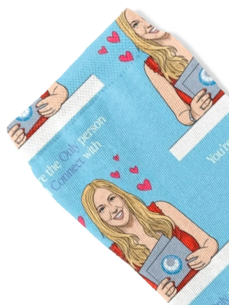 فقط ربط جوارب الحب عيد الميلاد سعيد الرجعية الكرتون الصبي الطفل الجوارب النسائية