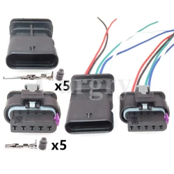 1 Set 5P 1-2141520-1 1-1718806-1 4F0973705 AC Assembly Automobile Air Flowmeter Wiring Harness Waterproof Socket