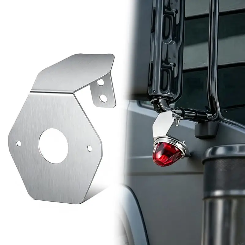 M76E Wassermelonen-Blinkerhalterung aus gebürstetem Stahl mit verstellbarem Lichthalterungsloch – Detail 4