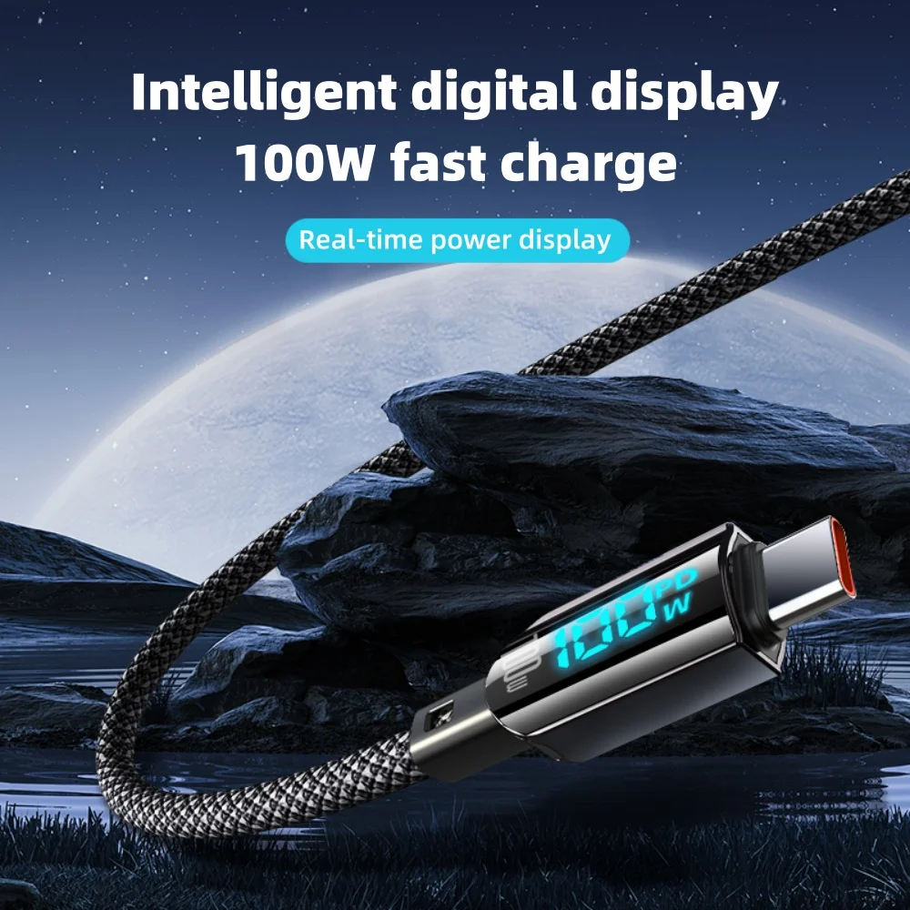 100W USB C To Type C Cable PD3.0 Fast Charging Cable Data Cord For iPhone 15 14 Pro Max Macbook Huawei Xiaomi Samsung 1.2M Cable image 4