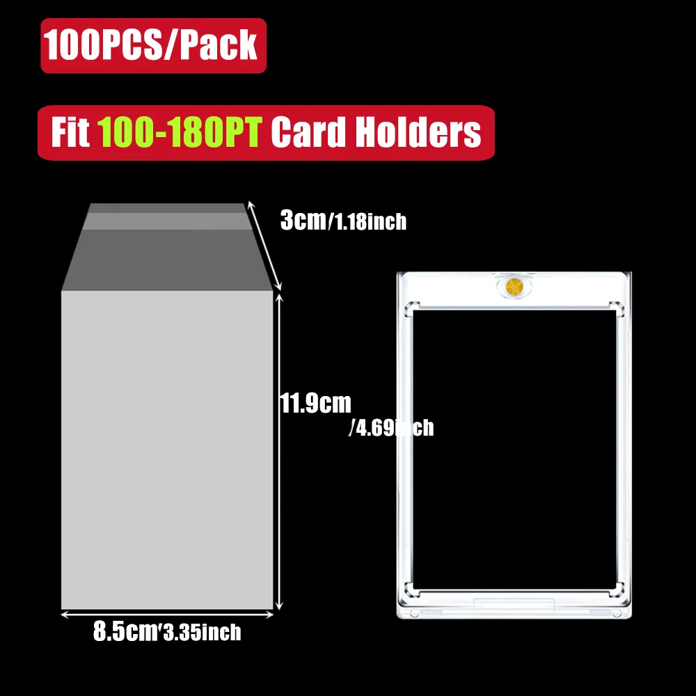 Sammelkartenhüllen für PSA BGS Graded Card, transparente Kunststoff-Schutzhüllen für Kartenhalter, 35PT-180PT Standardkarte und PTCG – Detail 8