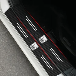 Car Door Sill Carbon Fiber Sticker Threshold Side Anti Scratch Tape Waterproof Decal for Great Wall GWM WEY Tank 300 500 Tank300