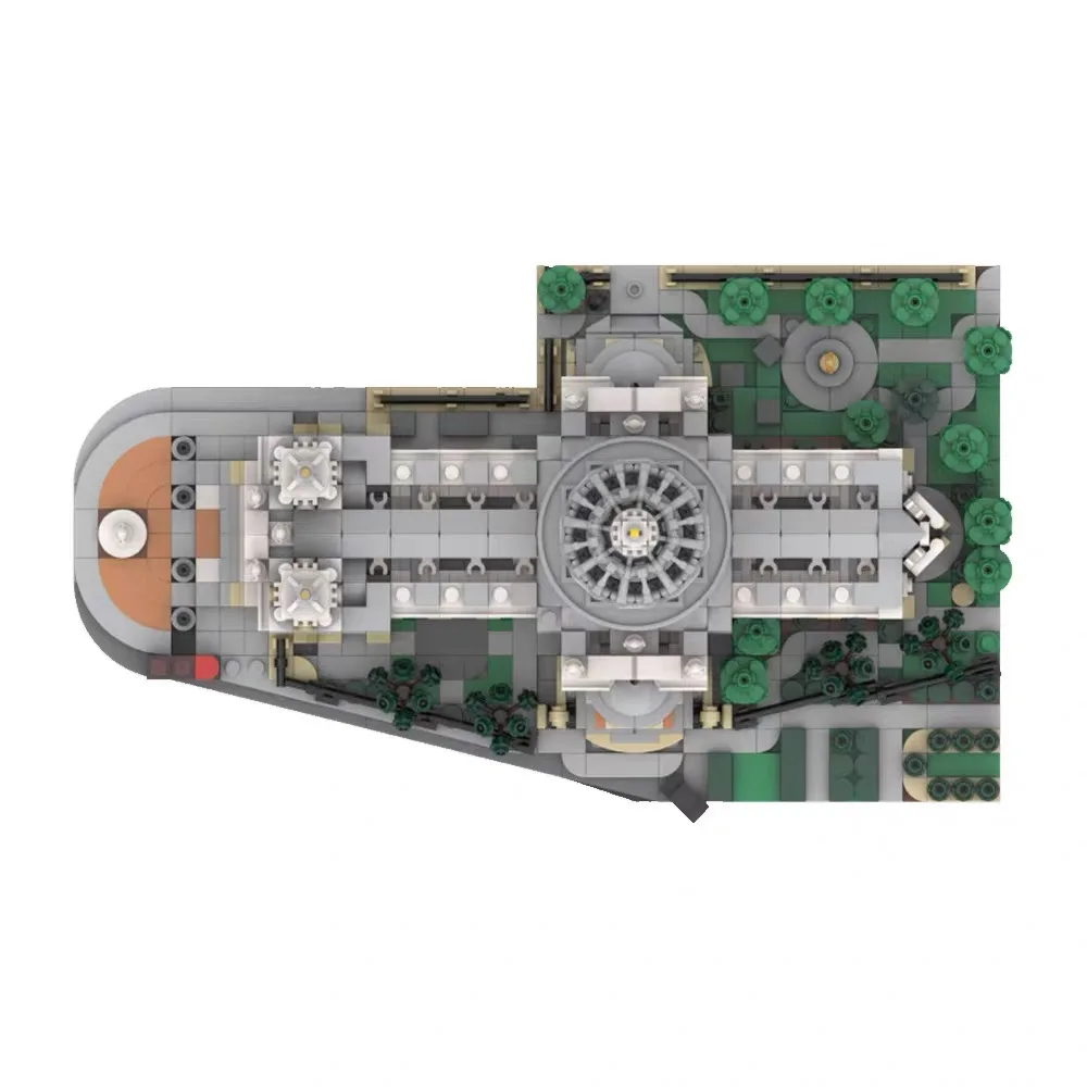 MOC MSaint بول كاتدرائية 1:800 مقياس العمارة نموذج اللبنات مجموعة تجميع الطوب عرض لعبة الألغاز هدايا الأطفال #2
