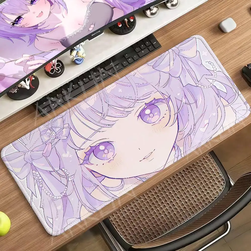 

Розовый милый коврик для мыши XXL с мультяшным рисунком, аниме-дизайн, для клавиатуры и ноутбука, мягкий игровой коврик для компьютера, HD-коврик для стола