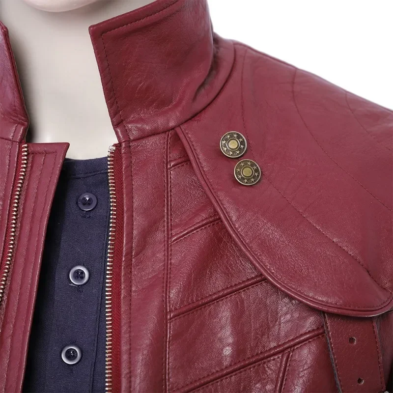 Red Leather Dante Cosplay Costume Man Game DMC Costumes Leather Trench Coat Full Set and Individual Items Are Sold Custom Size - Image 4