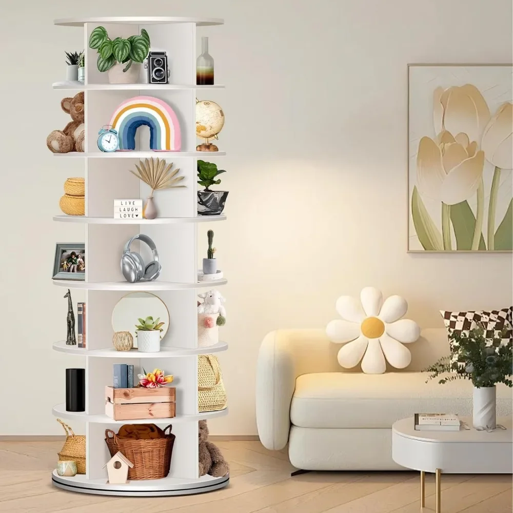

For 7-layer rotating shoe rack, 360 ° rotating free standing shoe rack, multifunctional storage rotating shoe rack tower&