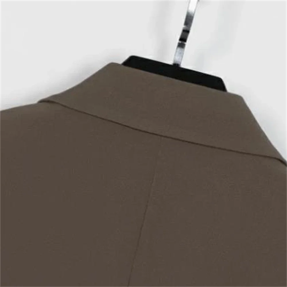 2024 Pleated Long Sleeve Midi Sundress Fashion Solid Suit Collar Office Vestidos Elegant Belted Ruffled Shirt Dress Women