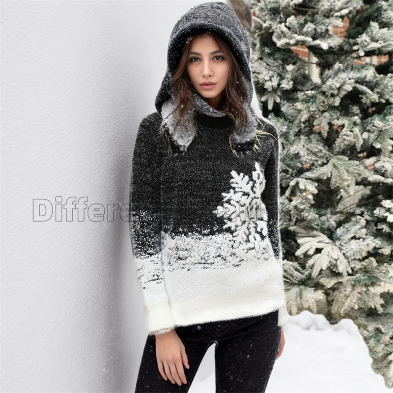 Women\'s Winter Sweater Vintage Knitwear Korean Popular Clothes Christmas Sweater New Outerwear Loose Pullover Women Sweater Tops