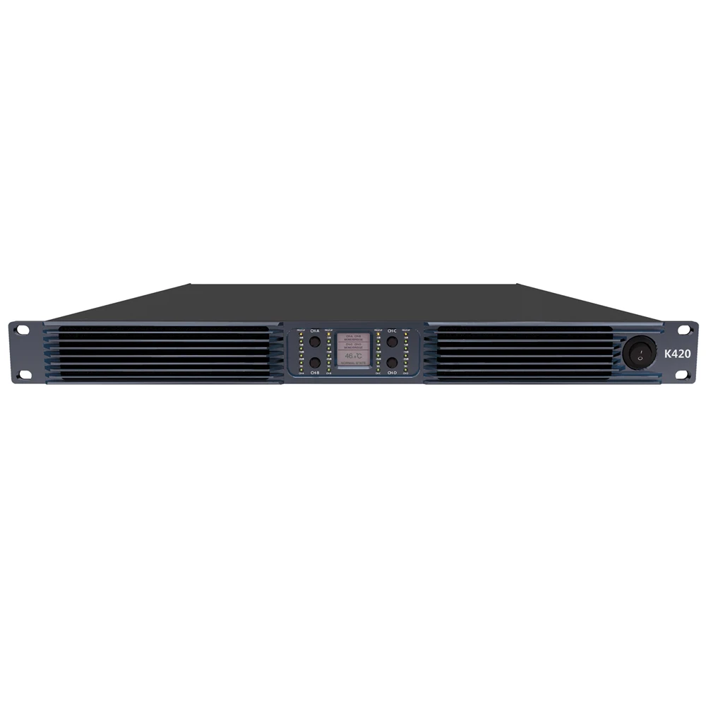 Professional Audio 4-Channles Digital Power Amplifier 10000Watts 1U Class-D Workable at 2ohms With PFC Working from 90v-270v