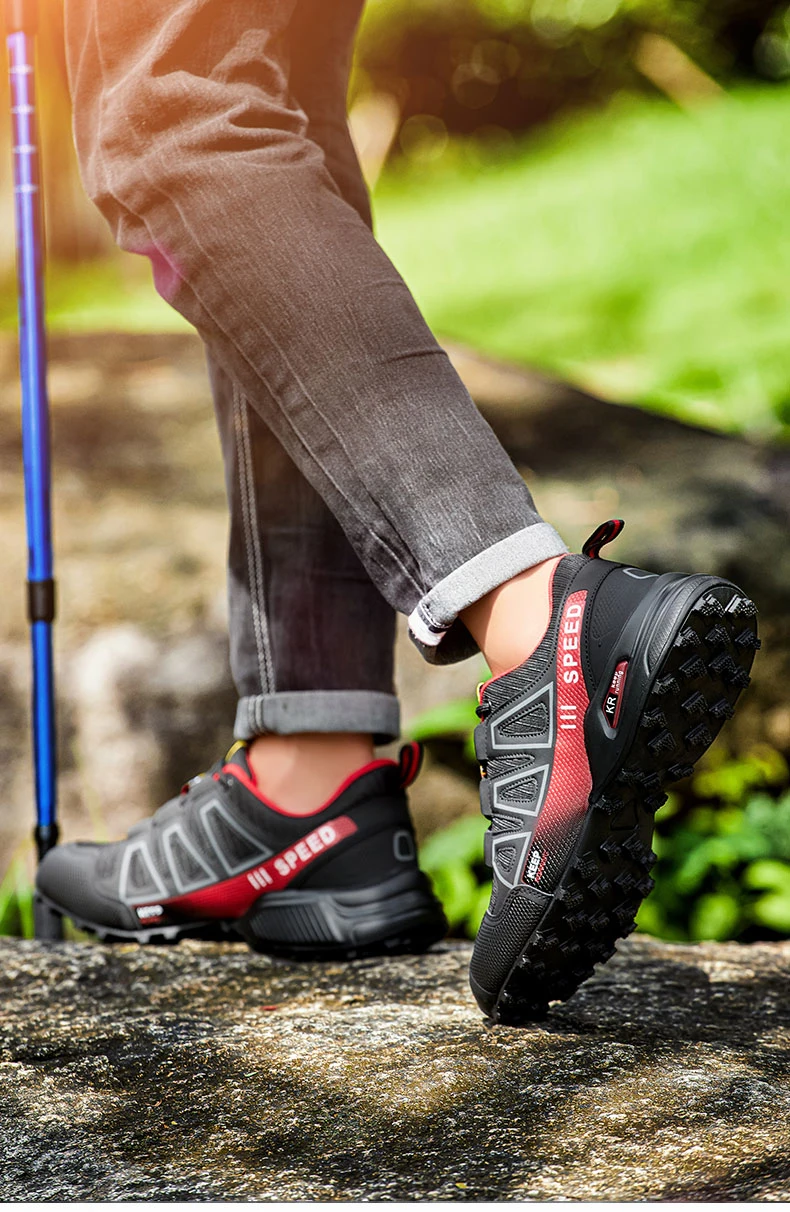 Wasserdichte Wanderschuhe für Herren, Outdoor-Trainer, Schnür-Kletterschuhe, Damen-Trekking-Sneaker, rutschfeste taktische Sneaker für die Jagd – Detail 7