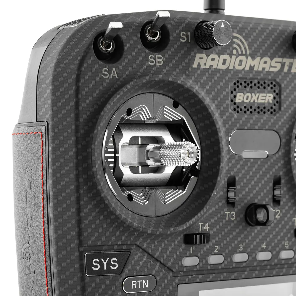 الأصلي RadioMaster الملاكم ماكس نسخة الارسال CNC AG01 قاعة Gimbals ألياف الكربون ExpressLRS 2.4G 16ch RC FPV التحكم عن بعد