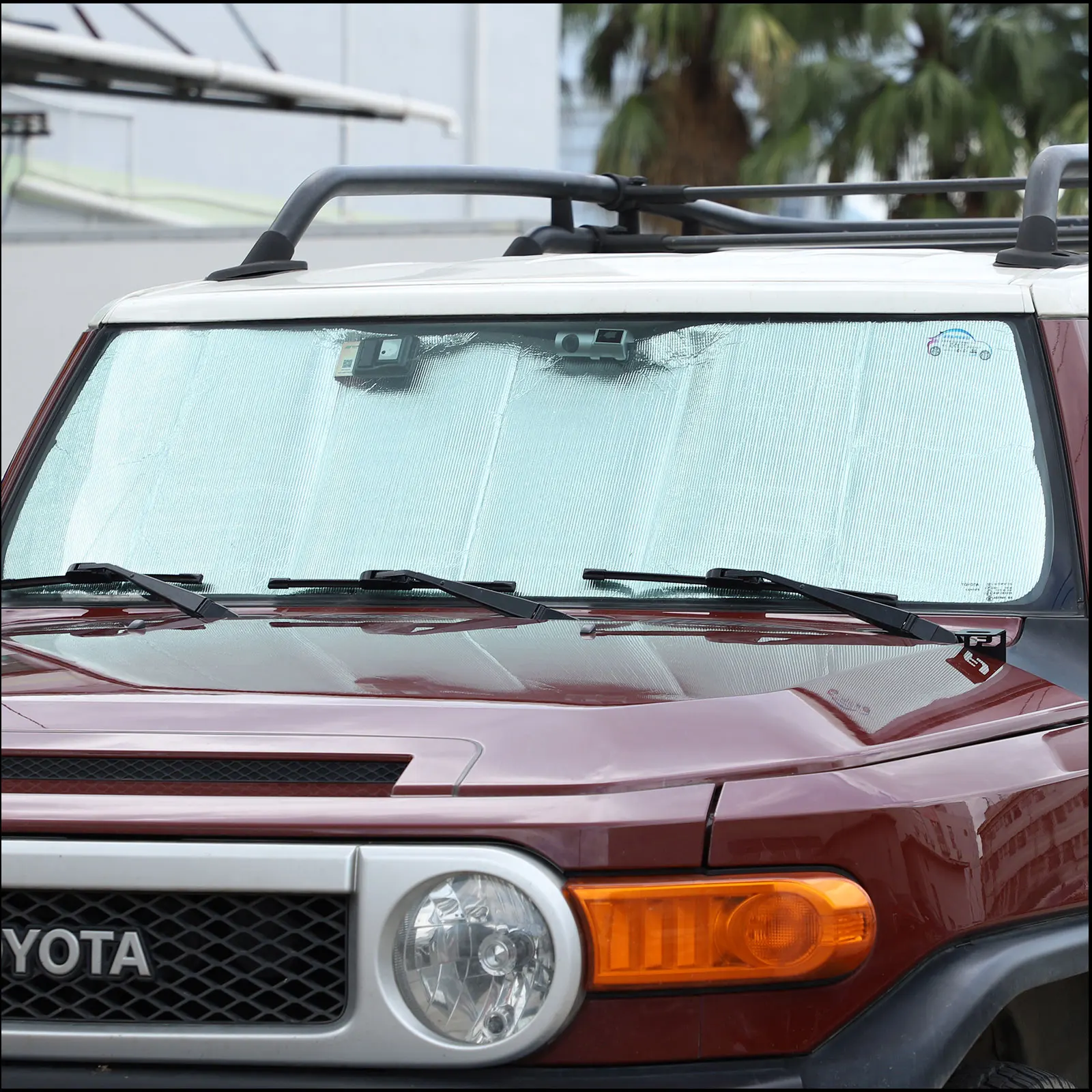 Aluminum Foil Car Front Windshield Full Window Glass Sunshield for Toyota FJ Cruiser 07-22 Foldable Protection Cover Accessories