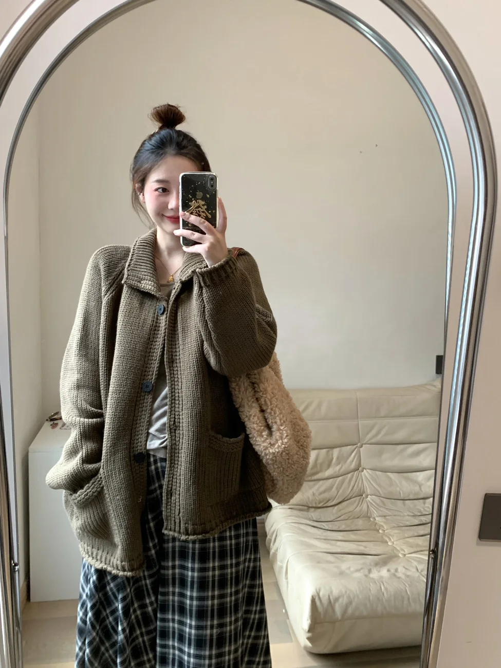 

Женский свитер FENG Sweet Heavyweight с большим воротником, осенне-зимний, свободный, с воротником-стойкой, вязаный топ в стиле Lazy Sle